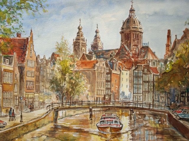 Kolkje met rondvaartboot